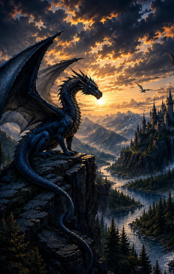 Dragon-themed fantasy journal with an ornate scaled cover design