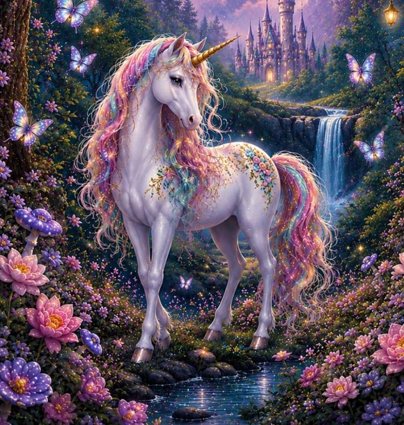 Unicorn Dreams Notebook cover featuring a whimsical unicorn design